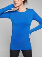 Athleta Womens Flurry Base Layer Top Boogaloo Blue Size Xl