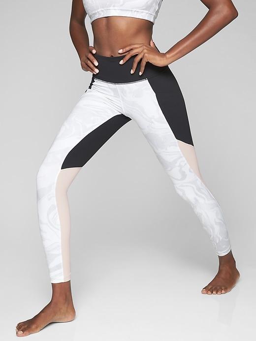 Athleta Womens Marble Salutation Tight Gathering Storm Size Xl