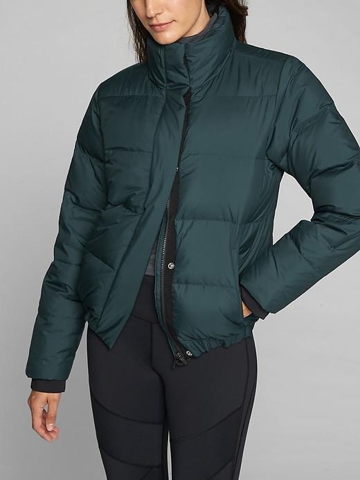 Athleta Womens Responsible Down Bomber Abyss Size Xxs