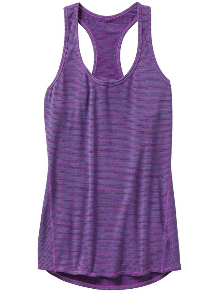 Heather Stripe Chi Tank Extra Long