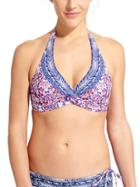 Athleta Womens Ipanema Tara Halter Bikini Size 38b/c - Dress Blue/jazzy Purple