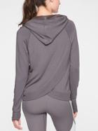 Athleta Womens Criss Cross Back Hoodie Sweatshirt Flagstone Grey Size Xxs