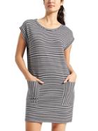 Athleta Womens Ease Up Sweatshirt Dress Size L Tall - Black Stripe