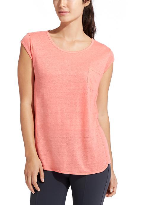 Athleta Womens Newport Tee Size 1x Plus - Tango Coral