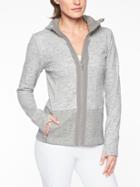 Athleta Womens Fitted Victory Hoodie Grey Heather Spacedye Size Xxs
