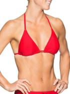 Athleta Womens Triangle String Bikini Size Xxs - Saffron Red