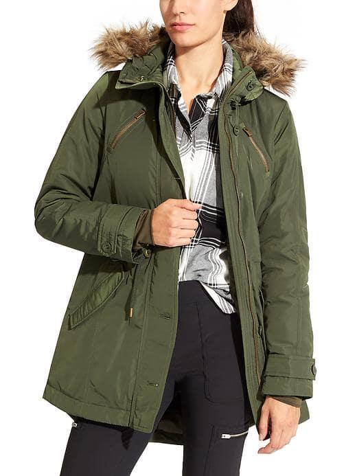 Athleta Womens Peak Parka Size L - Ancient Forest