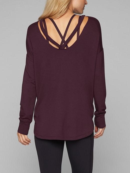 Athleta Womens Backtrack Sweatshirt Cassis Size M