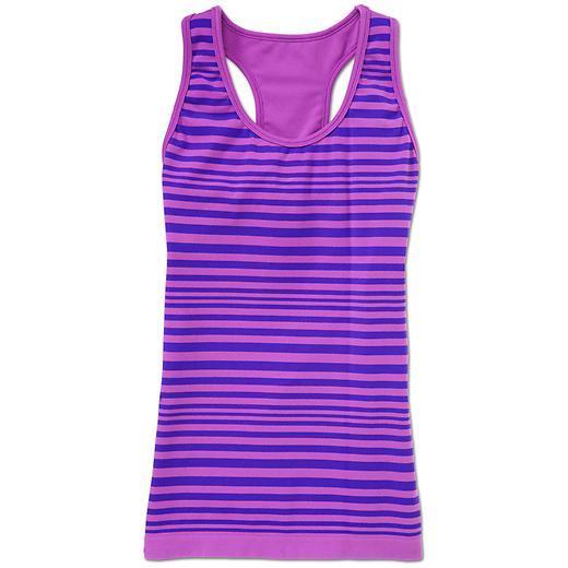 Athleta Neon Stripe Racerback Tank - Electric Purple/grape Juice Stripe