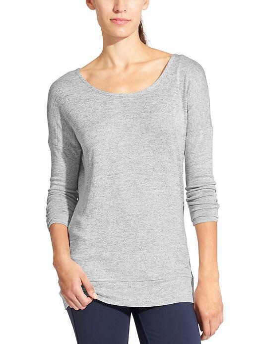 Athleta Womens Pose Layered Top Size M - Light Grey