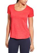 Athleta Womens Shadow Stripe Chi Tee Coral Quest Size Xxs