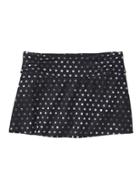 Athleta Womens Dot Shirred Band Swim Skirt Size L - Black Dot