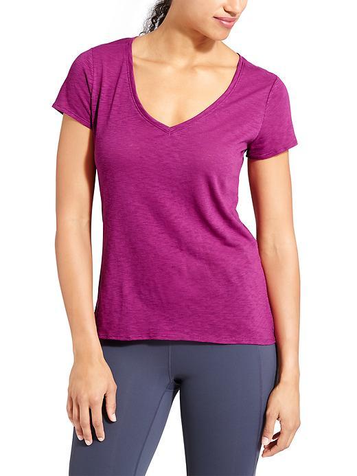 Athleta Womens Daily Tee Size L Tall - Fabulous Fuchsia