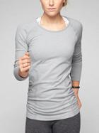 Athleta Womens Speedlight Heather Top Size L - Light Grey Heather