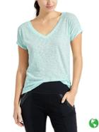 Athleta Womens Eco Wash Daily Tee 2.0 Size M Tall - Blue Tint