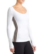 Athleta Womens Layer Up Fitted Top Size S - Bright White