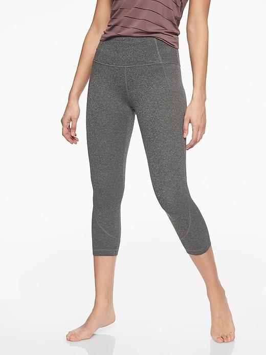 Athleta Womens Salutation Capri Black Heather 2 Size L