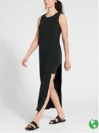 Athleta Womens Gaia Tee Dress Size L Tall - Black