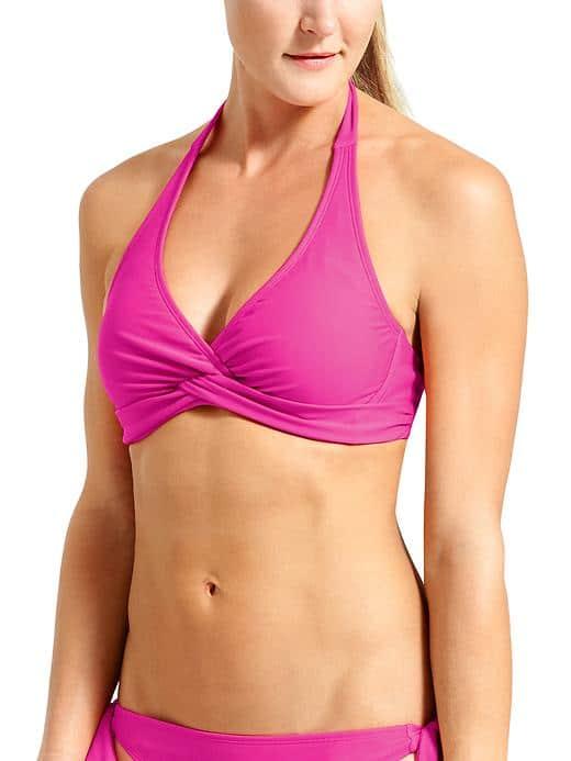 Athleta Womens Tara Halter Bikini Size 32b/c - Electric Fuchsia