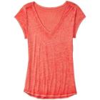 Athleta Easy V Sugar Wash Tee - Coral Sunset