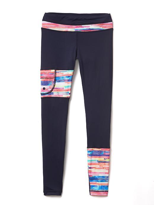 Athleta Painted Stripe Swim Tight Size L/12 - Multi