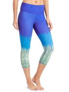 Athleta Womens High Rise Lightning Chaturanga Capri Size L - Capri Blue