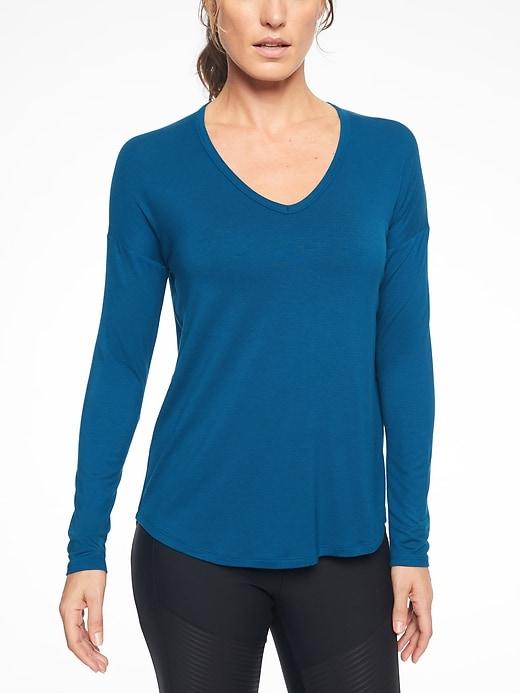 Athleta Womens Cloudlight Relaxed Top Peacock Size Xl