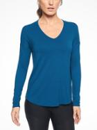 Athleta Womens Cloudlight Relaxed Top Peacock Size Xl