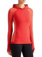 Athleta Womens Neothermal Hoodie Size L - Red Delicious