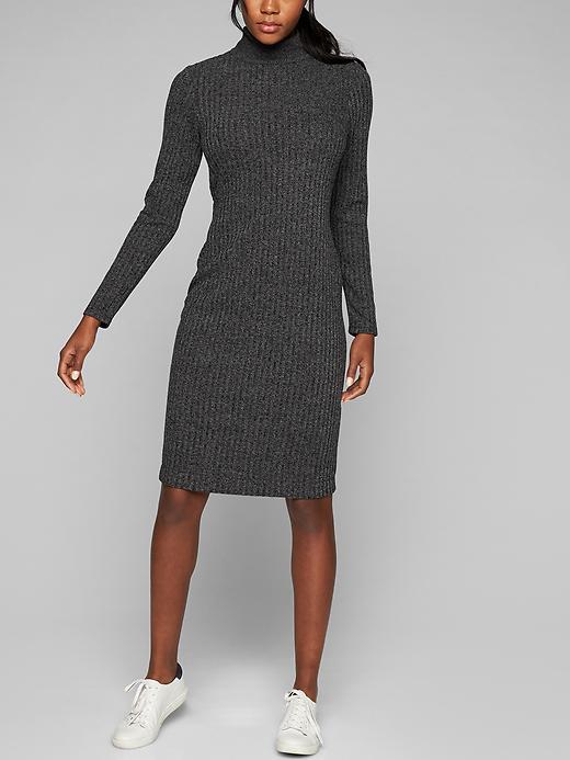 Athleta Womens Rendezvous Turtleneck Dress Charcoal Size Xs
