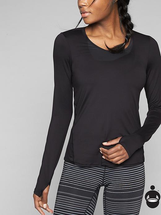 Athleta Womens Chi Top Size L Tall - Black