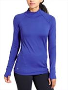 Athleta Womens Superluxe Half Zip Size L - Vibrant Cobalt