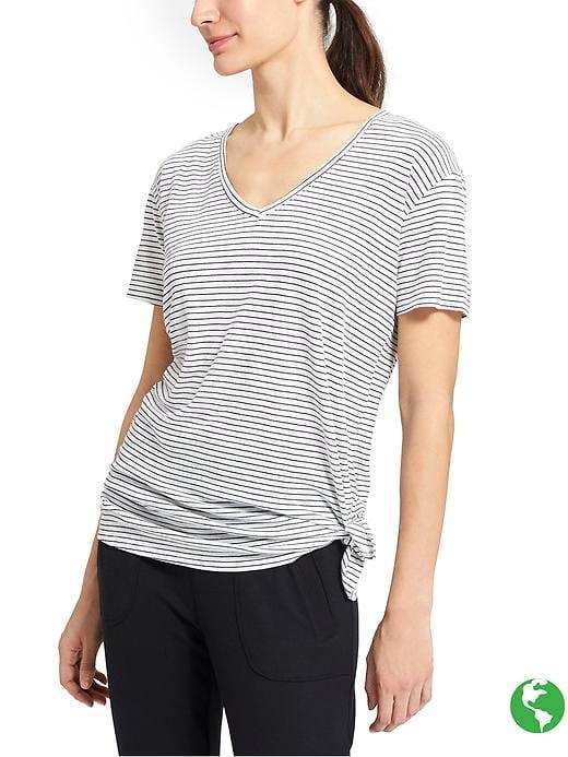 Athleta Womens Restore Tee Size M - Black/white