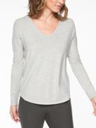Athleta Womens Cloudlight Relaxed Top Light Grey Heather Size S