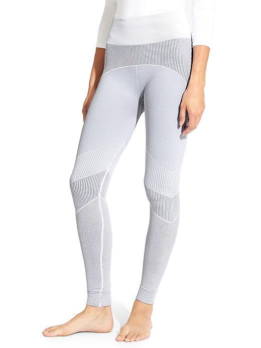 Athleta Womens Flurry Base Layer Tight Size L - White
