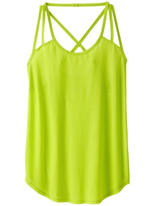 Athleta Womens Powerhouse Mesh Tank Lime Size Xl