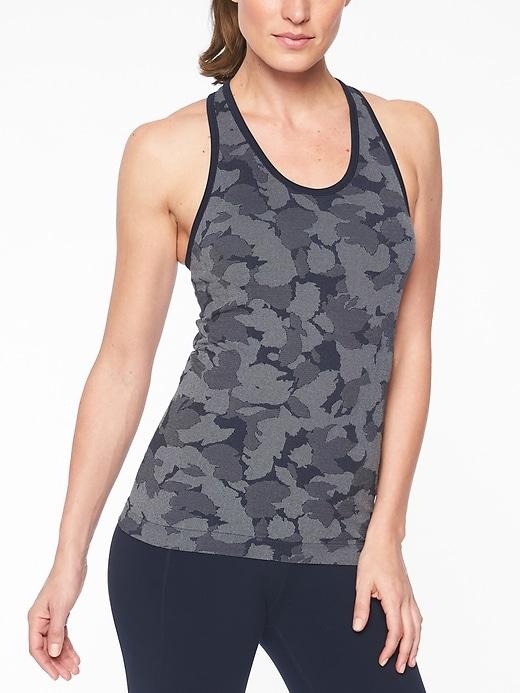 Athleta Womens Speedlight Camo Tank Navy Captain Size Xs