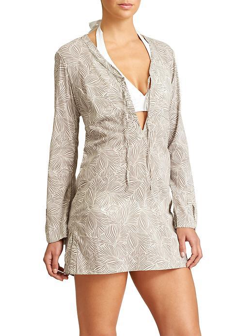 Athleta Womens Kimssa Tunic Size L - Leaves Print