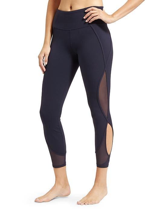 Athleta Womens Mesh Salutation 7/8 Tight Navy Size 2x