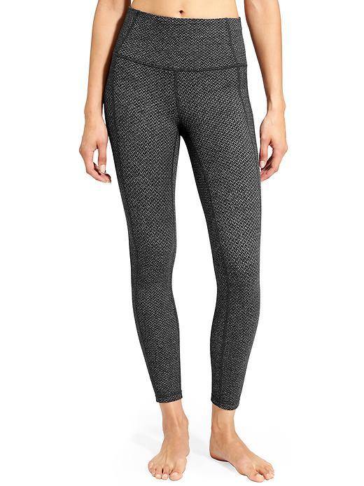 Athleta Womens Criss Cross Power Up 7/8 Tight Size M Tall - Black