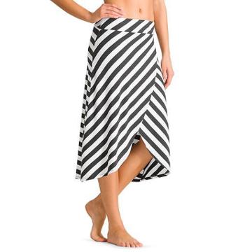 Athleta Seeing Stripes Skirt - Black/white