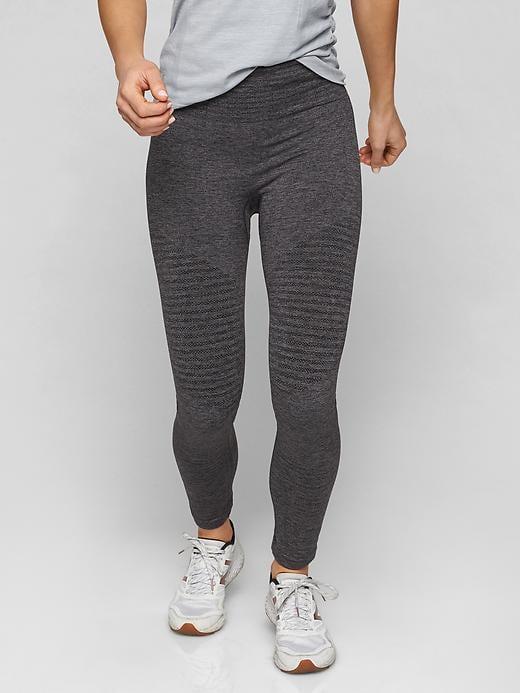 Athleta Womens Seamless Training Tight Charcoal Grey Heather Size Xs