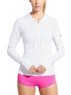 Athleta Womens Pacifica Upf Hoodie Size L - Bright White