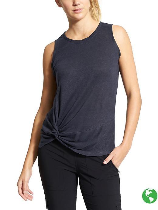 Athleta Womens Knot Zephyr Tank Size L - Navy