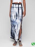 Athleta Womens Tie Dye Marina Maxi Skirt Size M - Navy