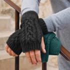 Cable Half Mitts