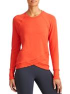 Athleta Womens Criss Cross Sweatshirt Grenadine Red Size 1x