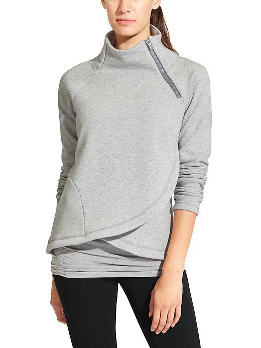 Athleta Womens Cozy Karma Pullover Size L - Light Grey Heather