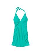 Athleta Womens Shirrendipity Halter Swim Dress Size S Tall - Catalina Green