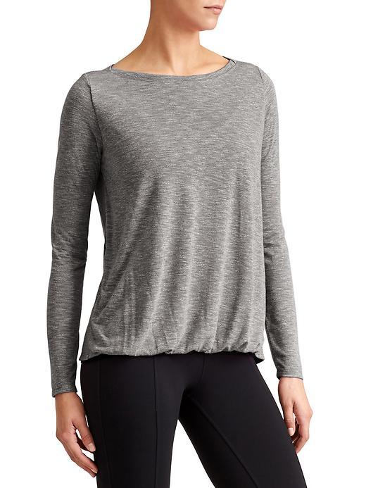 Athleta Womens Suri Bubble Top Size L - Flint Grey